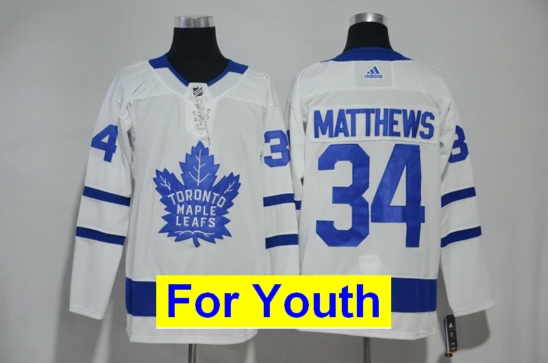 Детские Молодежные Трикотажные изделия Toronto Auston Matthews John Tavares Mitchell Marner - Цвет: Хаки