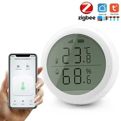 Tuya – détecteur Intelligent de température et d'humidité, capteur Zigbee WiFi sans fil, détection en temps réel, lien Intelligent, contrôle par application 