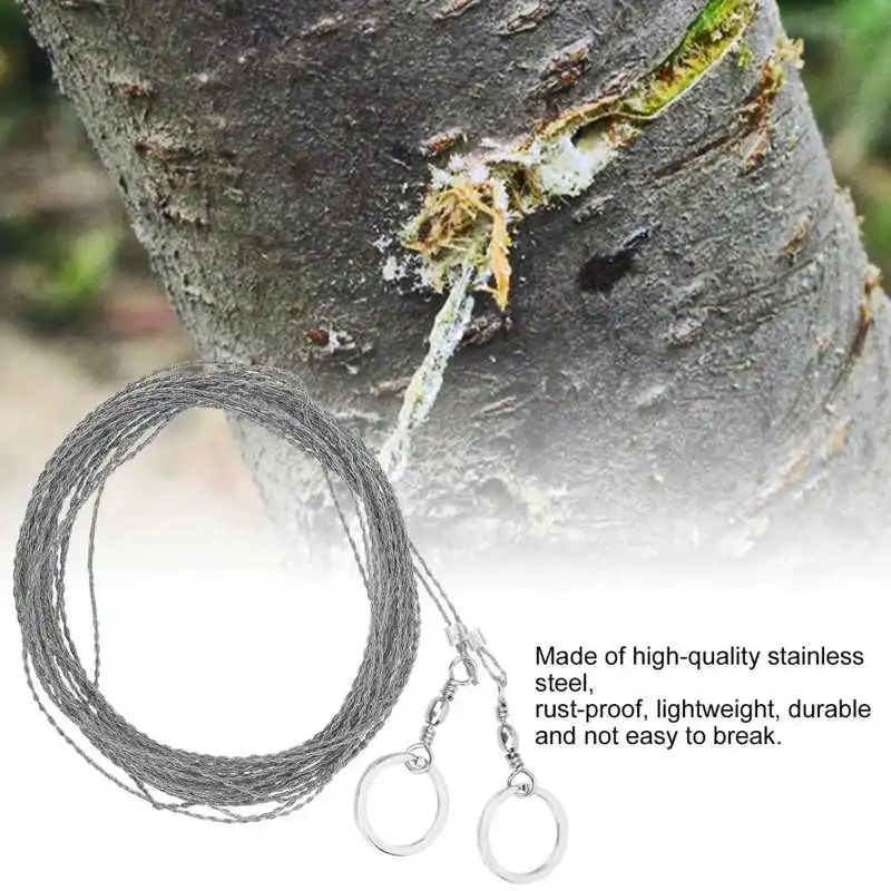 Emergent Survival Wire Saw Camp Hike Outdoor Hunting Fishing Fretsaw Stainless Steel Survival Line 10m