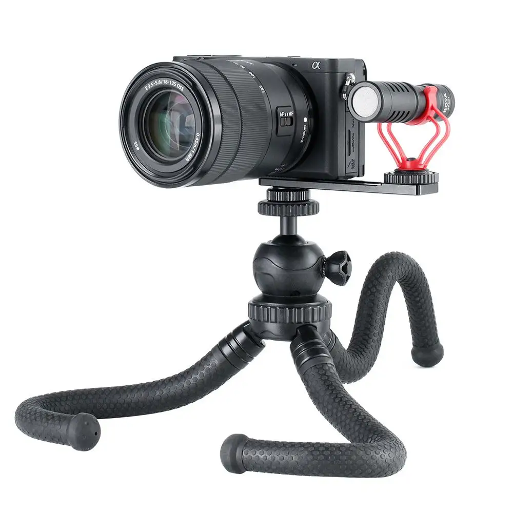 Kuulee PT-5 Vlogging крепление для микрофона Штатив Адаптер кронштейн Подставка для SONY A6400 A6500 A6300 камера для Canon G7X II Vlog