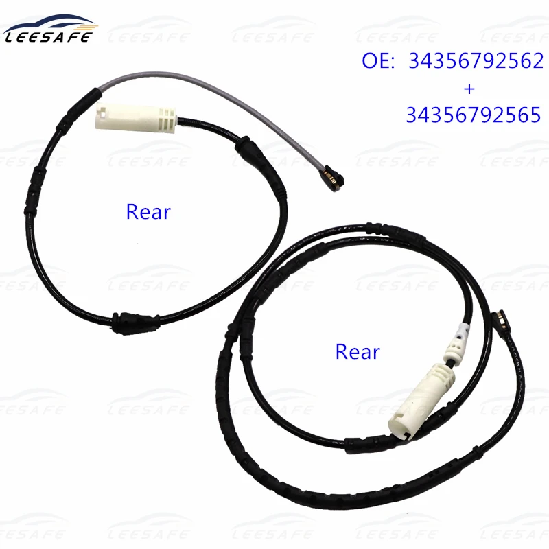 Front + Rear Brake Pad Wear Sensor Kit Fit for BMW X1 E84 Brake Induction Wire Replacement 34356792562+34356792565 Brake Line brake hose