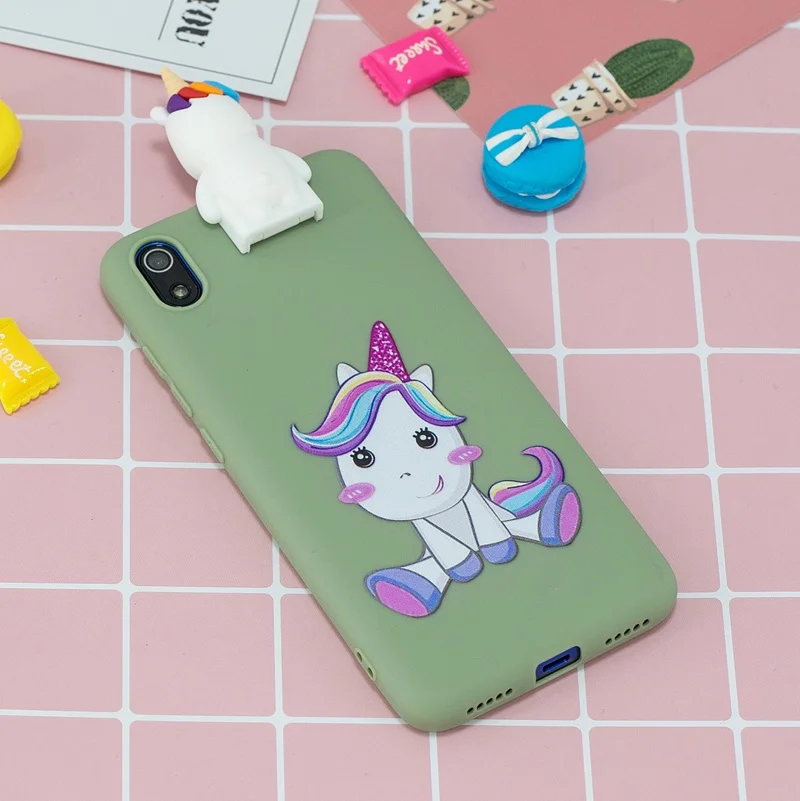 unicorn-GR 3D Мультяшные игрушки Redmi Note 7 Чехол для Xiaomi Redmi Note 7 8 Pro силиконовый чехол с подставкой Redmi Note 8 Pro 8T Redmi 7A 7 8A 8 6A чехол - Цвет: unicorn-GR