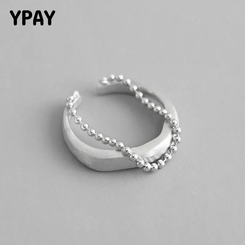 YPAY 100% чистое серебро 925 пробы матовая поверхность маленькие круглые бусины