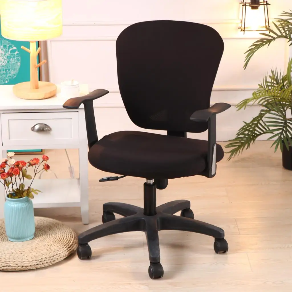 Универсальный размер, тянущиеся чехлы для стульев из спандекса, анти-грязные Чехлы для компьютерного кресла, сменные Чехлы для офисных стульев