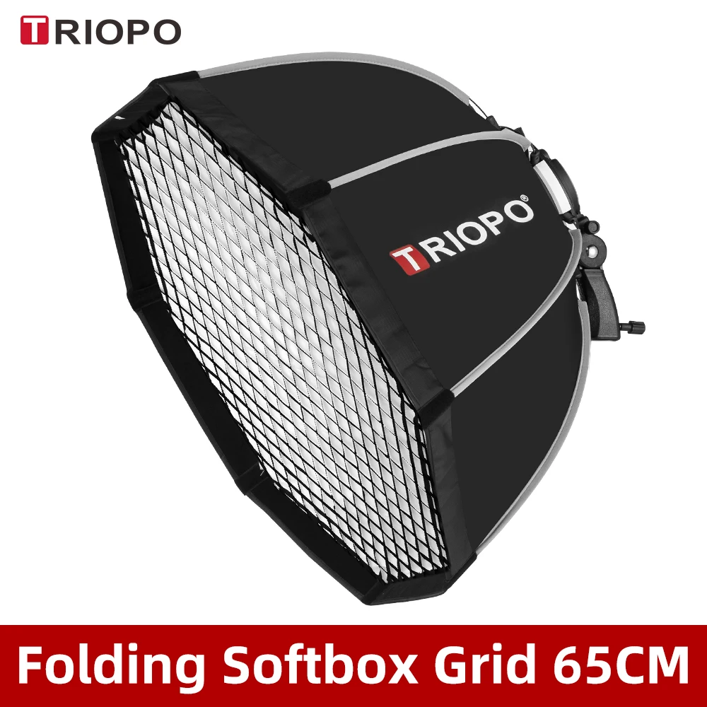 Triopo KS65 65 см Speedlite переносной восьмиугольный Зонт софтбокс с сотовой сеткой для внешней вспышки софтбокс для Canon Nikon Godox