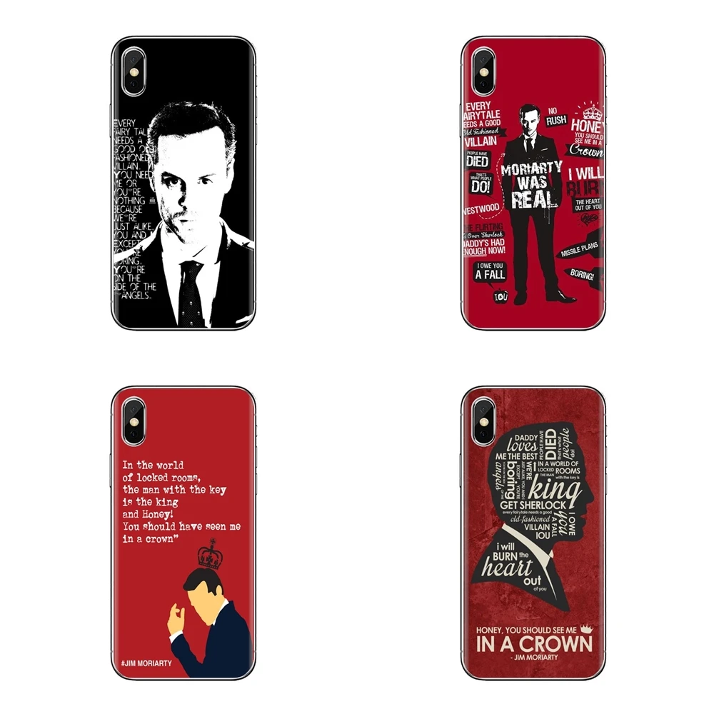 Ultra Thin Case For Xiaomi Mi4 Mi5 Mi5S Mi6 Mi A1 A2 5X 6X 8 9 Lite SE Pro Max Mix 2 3 2S Jim Moriarty Sherlock Holmes Quotes |