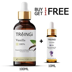 10ml 110ml Lavender Vanilla Essential Oils 2pcs Set for Humidifier Diffuser Hair Care Jasmine Mint Ylang Ylang Tea Tree Aroma