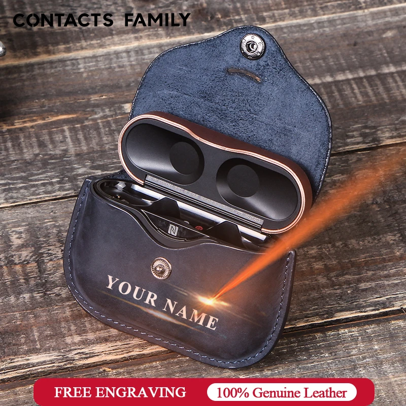 

Luxury Bag For SONY AirPods Bluetooth Wireless Earphone Leather Case Cover For Sony WF-1000XM3 Funda Cover Charging Box Cases