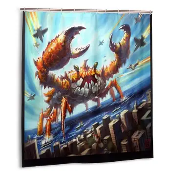 

crab Shower Curtain with Hooks bathroom Waterproof Polyester Fabric