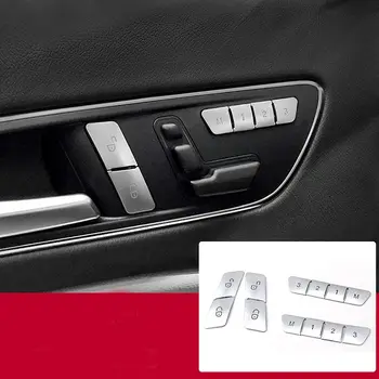 

12Pcs/Set Car Seat Memory Button ABS Decoration Patch Stickers, Unlock Adjust Switch Cover Trim Sticker for Benz a B C E