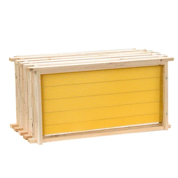 

Honeybee Nest Foundation Finished Framed Nest Bee Foundation Beeswax Pine Bee Box Beekeeping Tool 10 Pcs