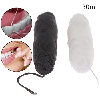 

30m Oral Clean Tooth Pick Interdental Teeth Clean Toothpick Flosser Eco Friendly Bamboo Charcoal Dental Floss Stick