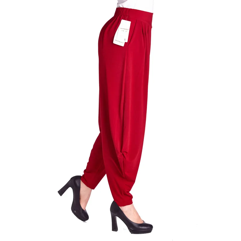 

Middle-aged WOMEN'S Apparels Summer Wear New Style Elastic High-waisted Harem Pants Elegant Middle-aged Women Dress Loose And Pl