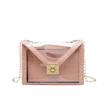 

Alligator Crossbody Bag For Women Fashion Small PVC PU Leather Transparent Beach Lady Purse And Handbags Bolso transparente