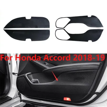 

Carbon Fiber Leather Door Anti-Kick Pad Protective Trim For Honda Accord 2018-2019 Car Styling Accessories 2020 New