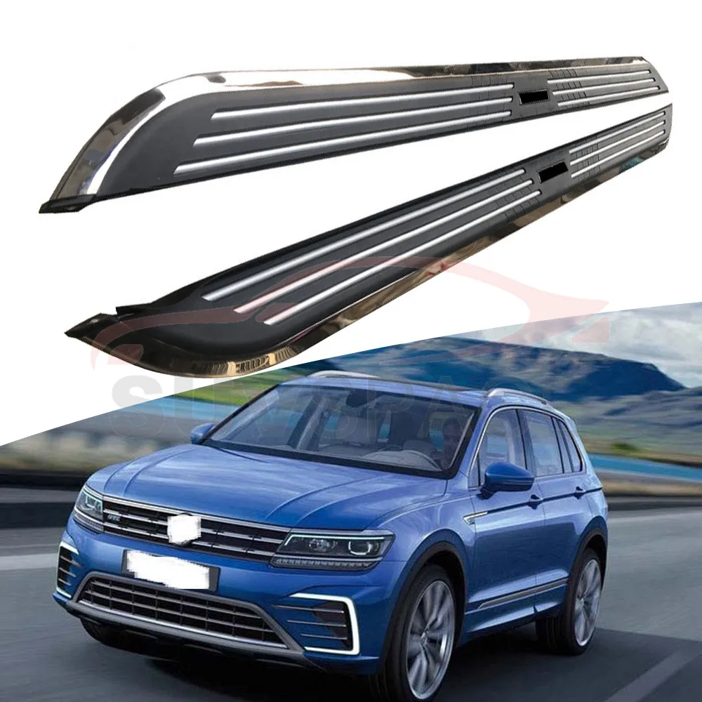 Боковой Шаг подходит для VW Tiguan 2010 2016 подножка nerf bar 2 шт. левая и правая алюминиевая