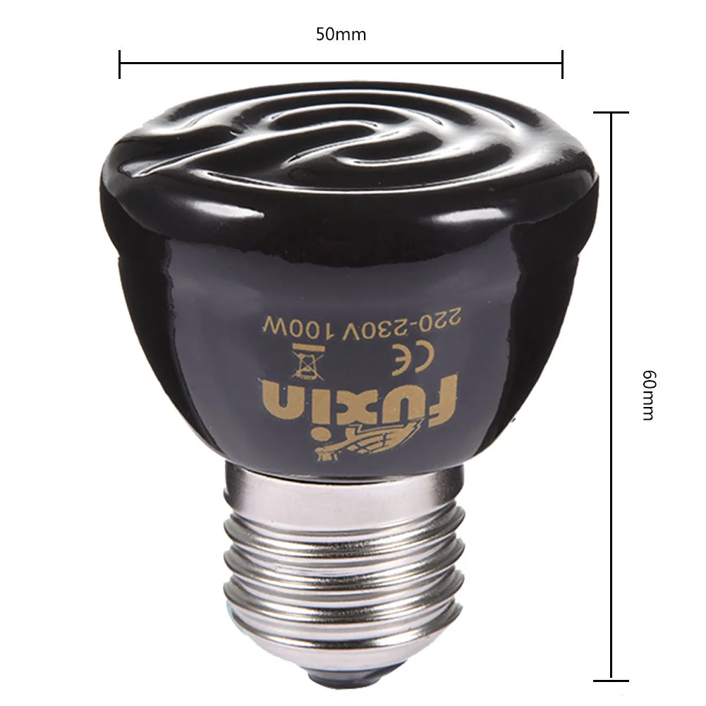 W 50W 75W 100W E27 Farinfrared Ceramic For Heating Lamp For Spider Reptile Light Box Warmer Bulbs robust