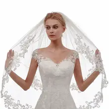 Белая свадебная заколка цвета слоновой кости вуали с гребнем бедра длина кончика пальца 2 т Кружевной Край