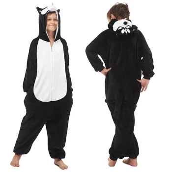 

Husky New Full Flannel Onesie One Piece Hooded Pijamas Black Winter Polyester Pillamas De Animals