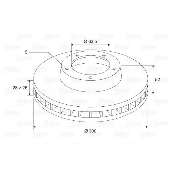 Диск тормозной FORD S-MAX/MONDEO 07-/VOLVO S60/S80/XC70 06- d=16