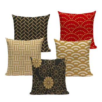

Retro High Quality Ethnic Geometry Cushion Cover Throw Pillow Linen Car Sofa Bed Home Decor Textile Printed Pillowcase