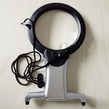 

Desktop Jewelry Loupe Magnifying Glass Led Working Repair Dual-purpose Magnifier Hanging Reading
