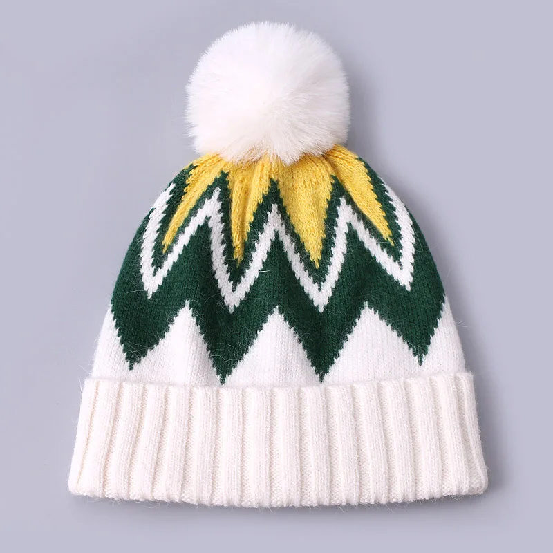 Модная шапка с помпоном для девочек и женщин, шапка бини для взрослых на осень и зиму, теплая вязаная шапка s, подходящая по цвету, женская кепка, мягкая уличная шапка - Цвет: E
