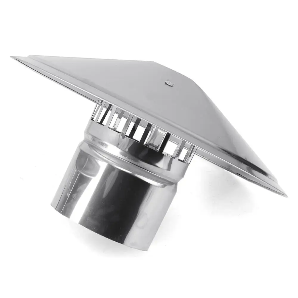 6'' Stove Pipe Chimney Cap Fireplaces Rain Mushroom Shaped Roof Ventilation