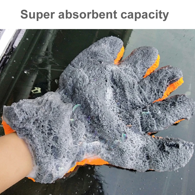 Car Cleaning Gloves Ultra-Luxury Microfiber Car Wash Home use Multi-function Cleaning Brush Detailing 1 Pcs
