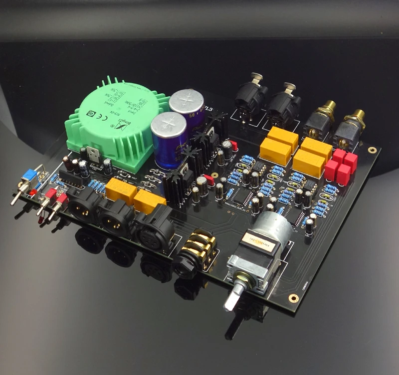 2019 NEW E600 Fully Balanced Input Fully Balanced Output Headphone Amplifier Board DIY kit with Motor potentiometer
