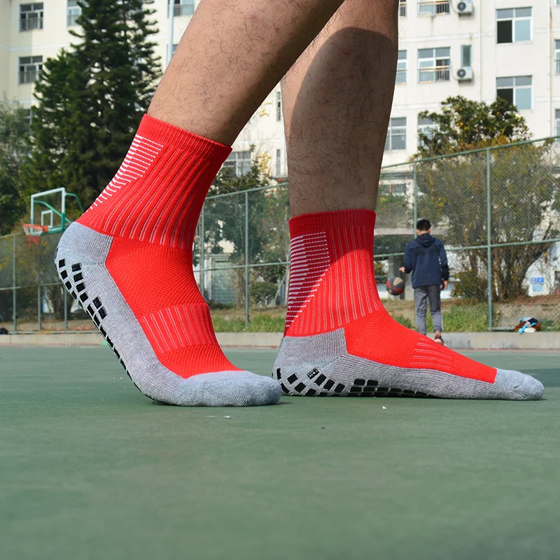 Sports Anti Slip Men Soccer Socks High Quality Soft Breathable Thickened Towel Bottom Football Training Cycling Hiking Socks