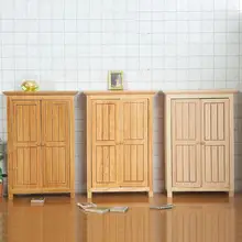 

Miniature Wooden Wardrobe DIY Meticulous Workmanship Wood Dollhouse Double Door Wardrobe for Storing Dolls' Clothes