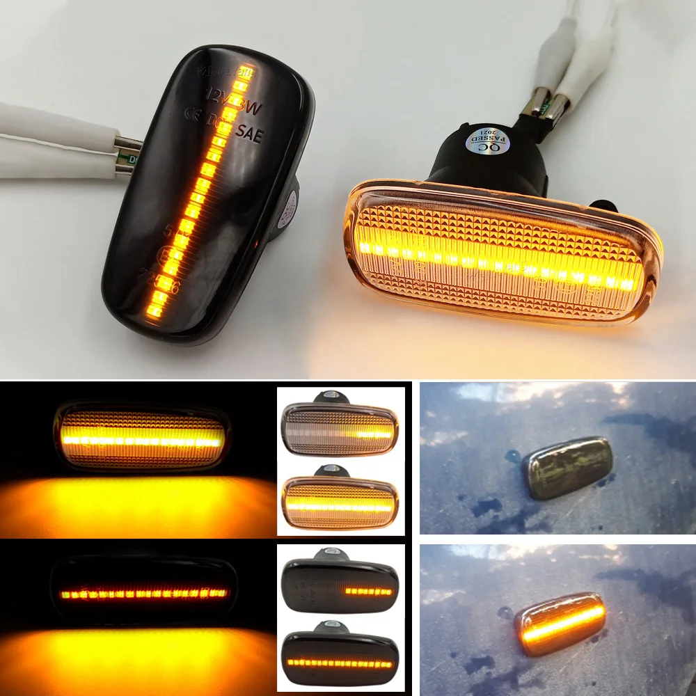 2Pieces Sequential Flashing Lamp LED Dynamic Turn Signal Side Marker