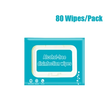 

Practical 80 Wipes/Pack Travel Safe Cleaning Disinfecting Wipes Natural Non Toxic Unscented Wipes Healthcare Home Cleaning Wipes
