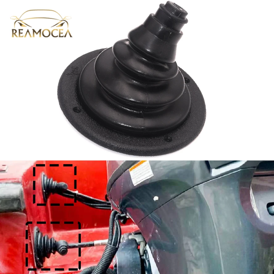 Reamocea 1x 120mm Marine Black Rubber Plastic Steering Shift Cable Boot Rubber Protective Bellows Universal for Cars Boat Yacht