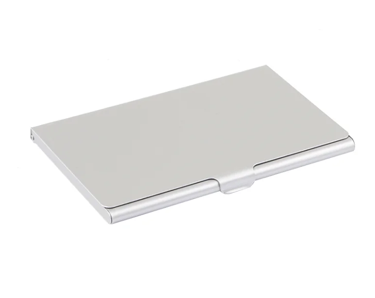 Откидная крышка алюминиевый холдер для банковских карт, кошелек для кредитных карт, rfid Щит, набор карт, коробка для карт, пакет для документов, металлический кошелек - Цвет: Silver