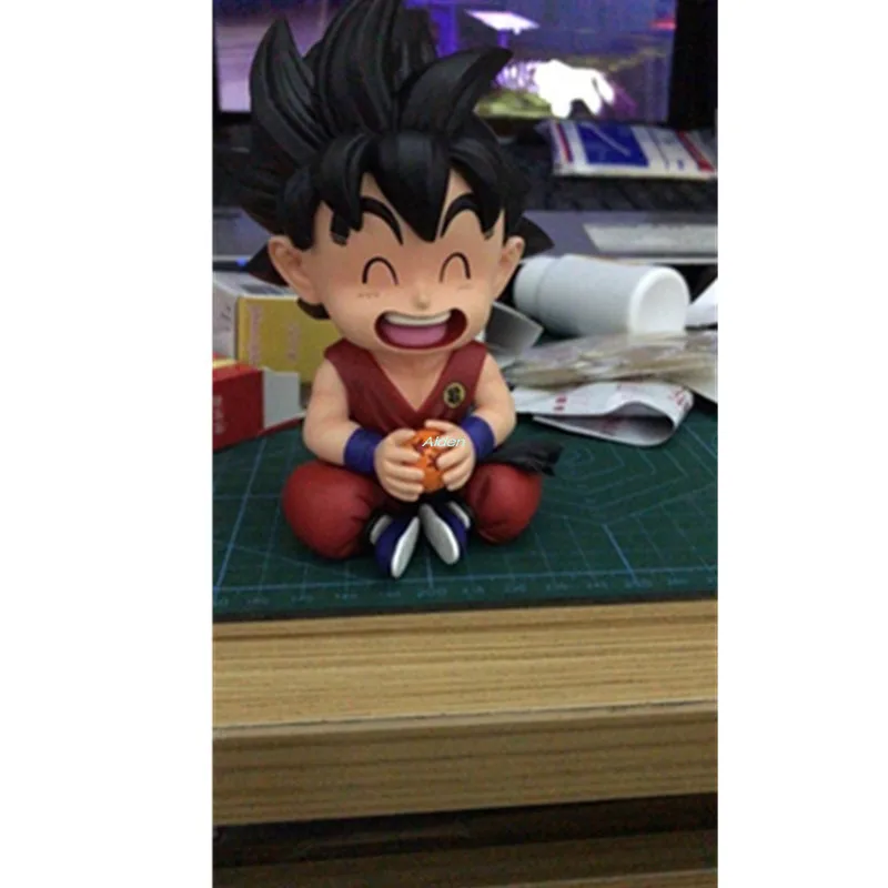 9 "Статуя Dragon Ball Z бюст Супер Saiyan Son Goku Boyhood сидящий позиционный Somersault облако GK экшн-модель игрушечная коробка 22 см Z2791