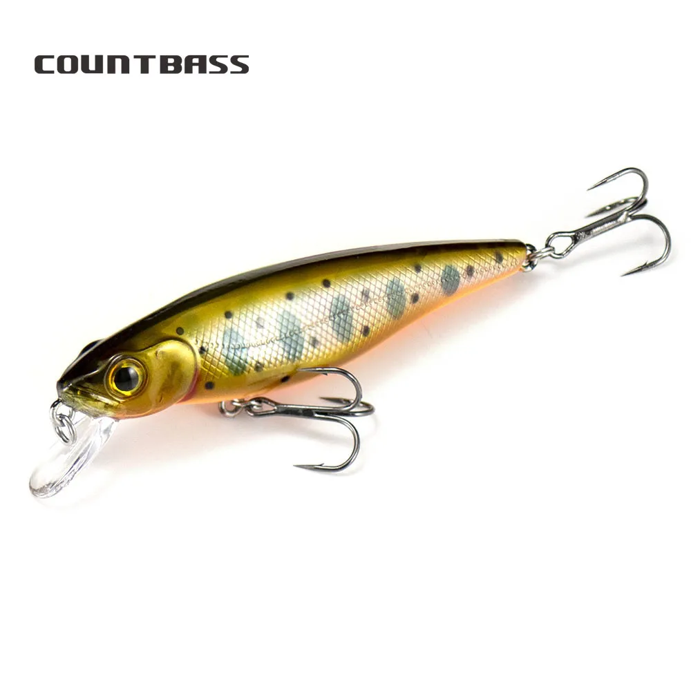 

COUNTBASS 77mm 9g Minnow Wobblers Fishing Lures Floating Shad Jerk Your Bait , Diving Depth 0.7-1m Freshwater Leurre Hard Baits