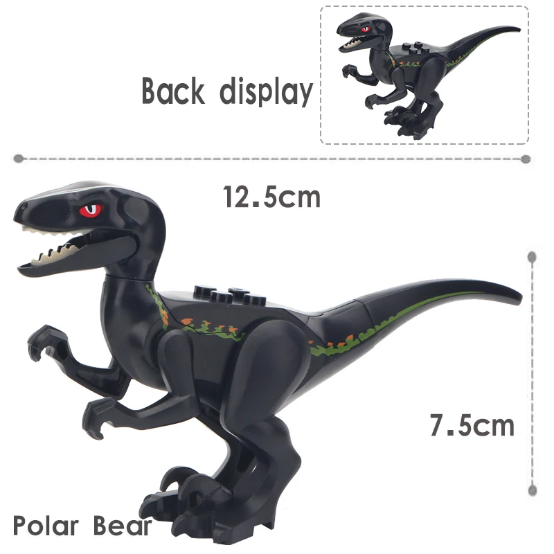 Velociraptor тираннозавр рекс дилофозавр птеранодон мир Юрского периода Динозавр строительные блоки детские игрушки L027 - Цвет: Розовый