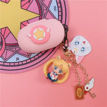 

DIY 3D Cartoon Silicone Cover for Samsung Galaxy Buds 2019 Case Wireless Bluetooth Earphone Cover Shockproof Skin Cute Keyring