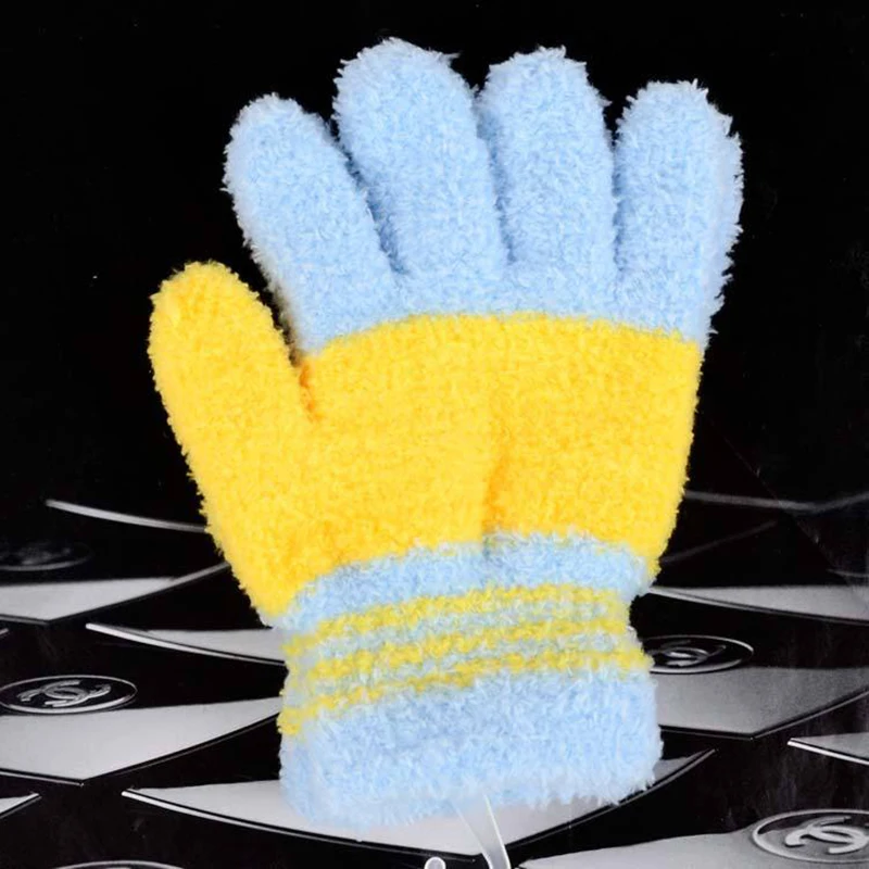 Модные детские перчатки из микрофибры для детей от 2 до 7 лет мягкие флисовые перчатки для девочек и мальчиков теплые зимние удобные аксессуары