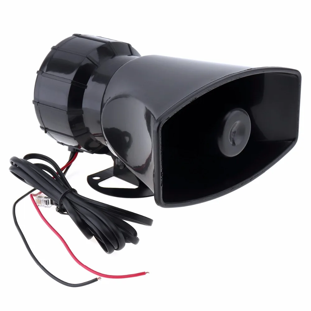  100W 12V 3/5/7 Sound Car Electronic Warning Siren Motorcycle Alarm Firemen Ambulance Loudspeaker wi