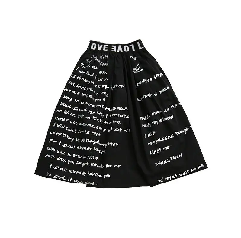 8,3 AA896 Осенняя детская юбка новое поступление года, детская одежда плиссированная юбка с буквенным принтом для девочек от 110 до 160 см, розничная - Цвет: 1