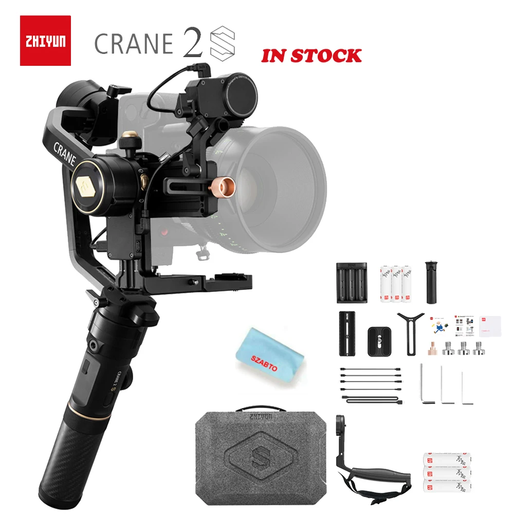 Zhiyun-crane 2sポータブル3軸ジンバルカメラスタビライザー,bluetooth 