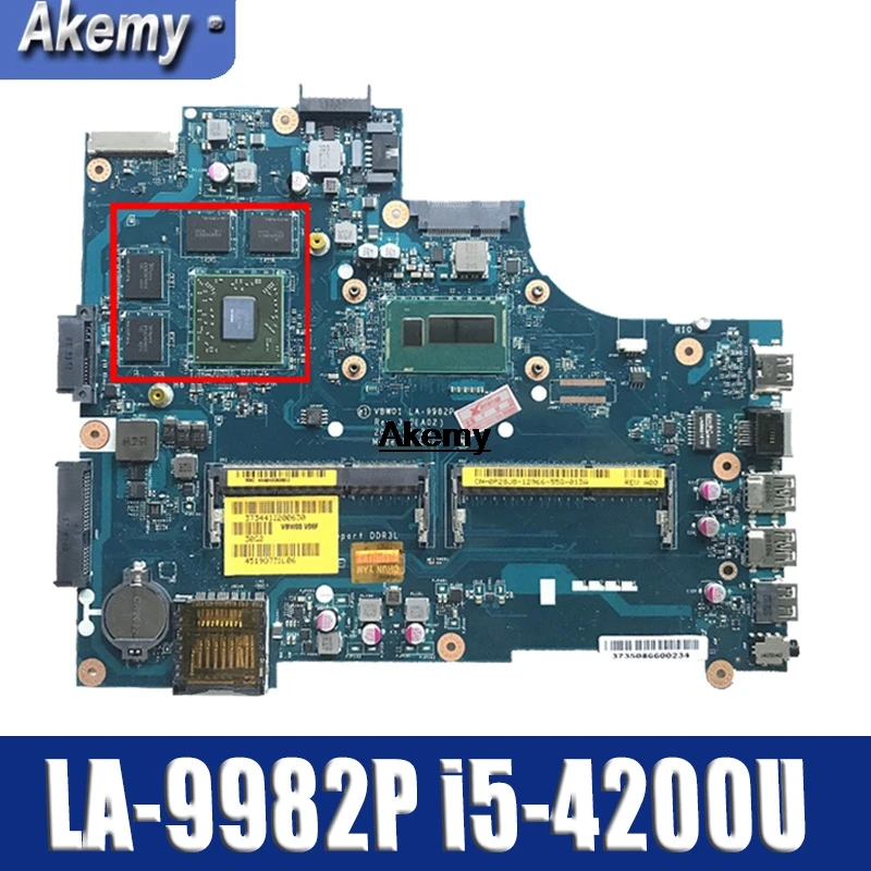 CN-09JJ1M 9JJ1M для DELL Inspiron 5537 3537 материнская плата ноутбука VBW00 LA-9982P REV: 3 0 (A02) I5-4200U |