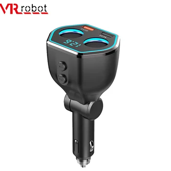 

VR robot DC 12V -24V Dual Car Cigarette Lighter Socket Splitter Charger QC 3.0 Quick Charge 2 Ports USB Charger For GPS Phone