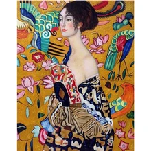 5d DIY Алмазная мозаика, вышивка крестиком "Густава Климта" Женская алмазная живопись, домашний декор 3d-бриллиантовая Вышивка Изображение на заказ