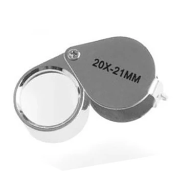 

Magnifier 20x 10x Portable Loupe Stamps Illuminated Magnifier Folding Magnifying Glass Jewelry Coins Antiques