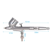 Высокоточный гравитационный поток двойного действия Аэрограф набор 0,3 мм Насадка распылитель краски инструмент пневматическая щетка пистолет для модели автомобиля тату-арт