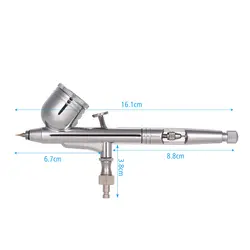 Высокоточный гравитационный подача двойного действия Аэрограф набор 0,3 мм сопло краска Опрыскиватель пневматический пистолет для модели